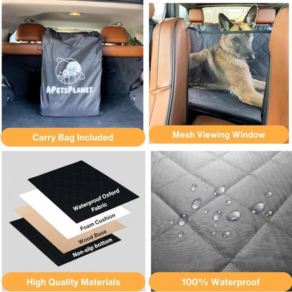 Dog Car Seat Cover Waterproof Pet Car Seat Back Row Dog Pad Hammock Vehicle Rear Cover Cushion for Dogs Safety Pad Nonslip