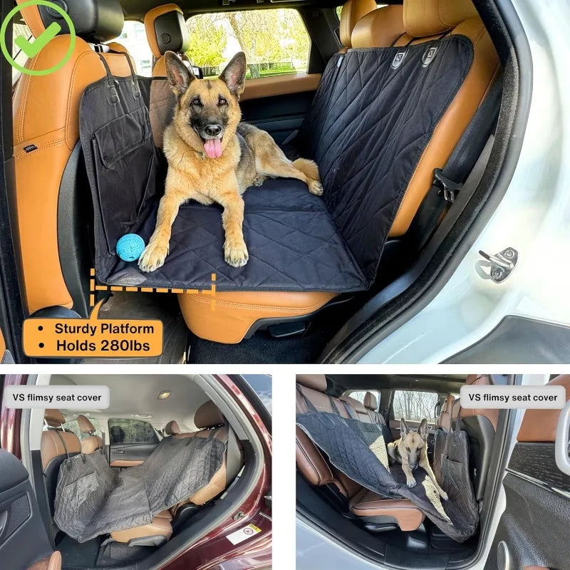 Dog Car Seat Cover Waterproof Pet Car Seat Back Row Dog Pad Hammock Vehicle Rear Cover Cushion for Dogs Safety Pad Nonslip