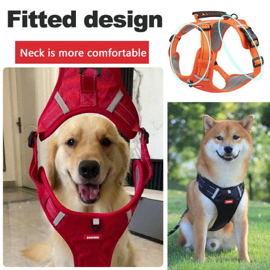 5 Colors Dog Harness Adjustable Pet Vest Soft Reflective Breathable Premium Nylon Webbing Comfort Control for Walking Dogs