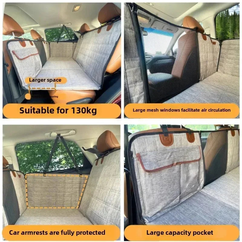 Extended rear seat pet car mat widened support board car carrying dog mat back seat pet mat