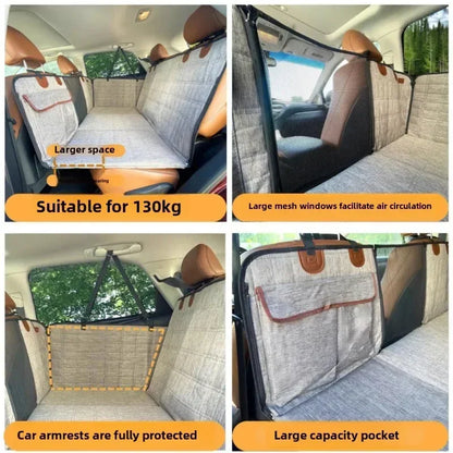 Extended rear seat pet car mat widened support board car carrying dog mat back seat pet mat