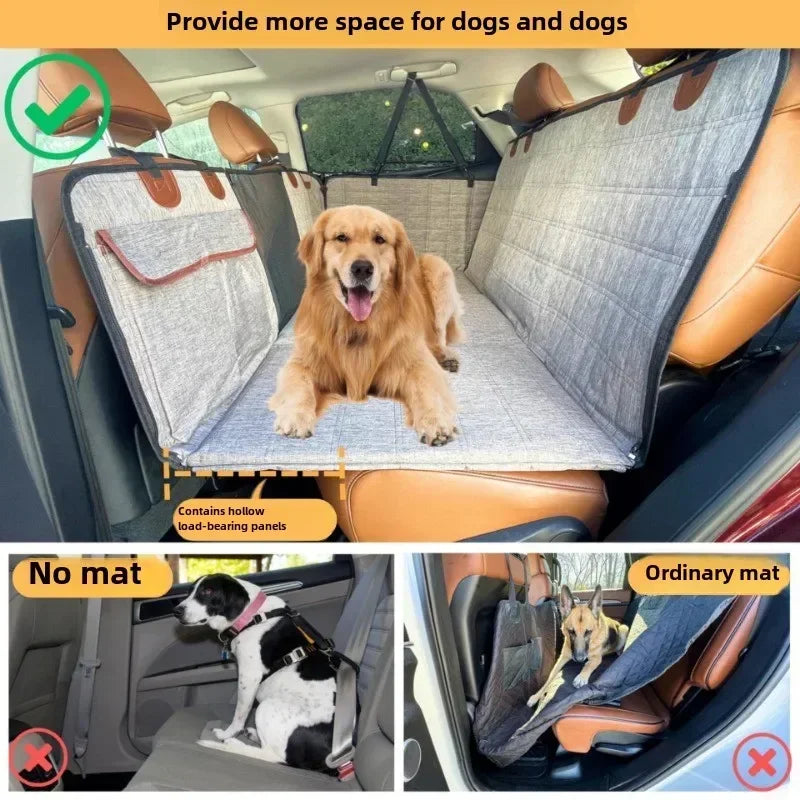 Extended rear seat pet car mat widened support board car carrying dog mat back seat pet mat